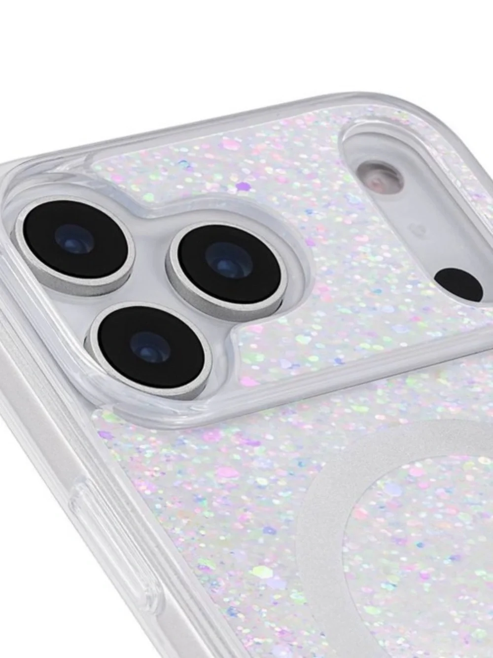Kate Spade New Sparkle MagSafe Compatible Clear Glitter Phone Case - White